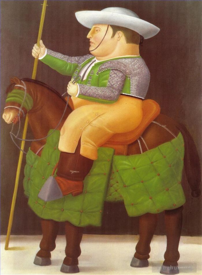 Fernando Botero's Contemporary Oil Painting - Picador