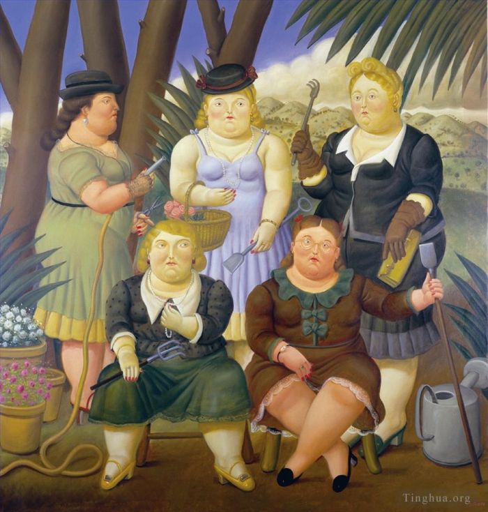 Fernando Botero's Contemporary Oil Painting - Por Amor al Arte 2
