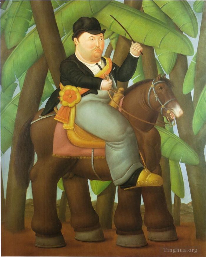 Fernando Botero's Contemporary Oil Painting - President