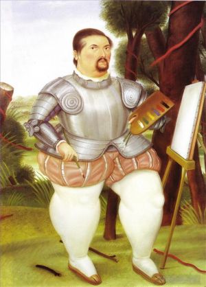 Contemporary Artwork by Fernando Botero - Self Portrait as Spanish Conquistador
