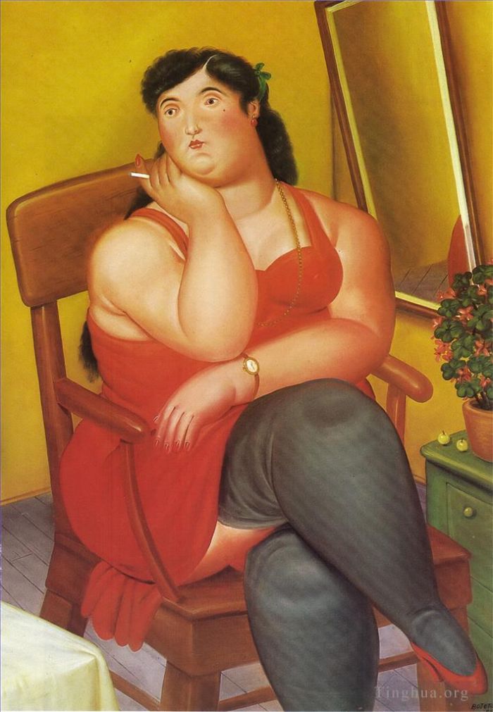 Fernando Botero's Contemporary Oil Painting - The Colombian based