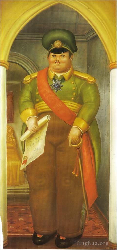 Fernando Botero's Contemporary Oil Painting - The Palace 2