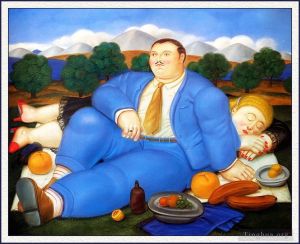 Contemporary Artwork by Fernando Botero - The Siesta