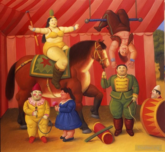 Fernando Botero's Contemporary Oil Painting - Ulku visual treasure