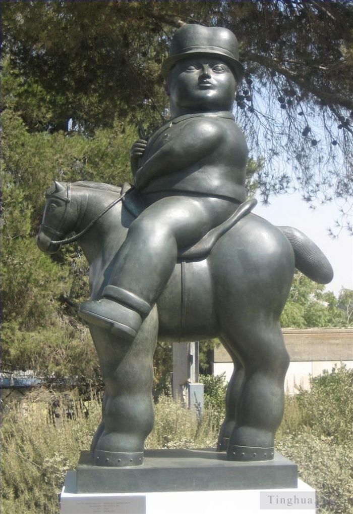 Fernando Botero's Contemporary Sculpture - Man on Horse