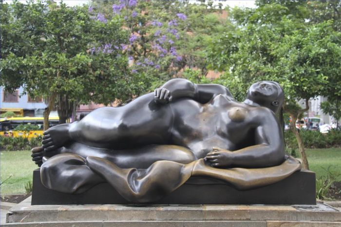 Fernando Botero's Contemporary Sculpture - Sleeping Woman