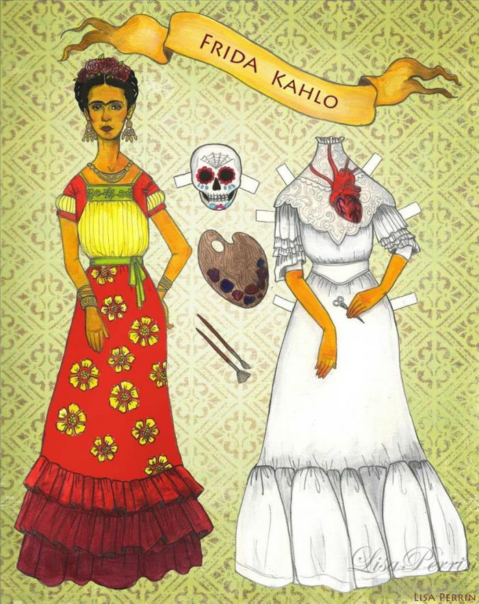 Frida Kahlo's Contemporary Oil Painting - FK design
