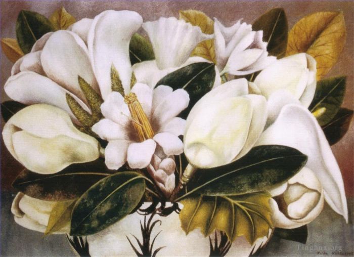 Frida Kahlo's Contemporary Oil Painting - Magnolias