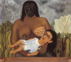 Contemporary Artwork by Frida Kahlo - My Nurse and I