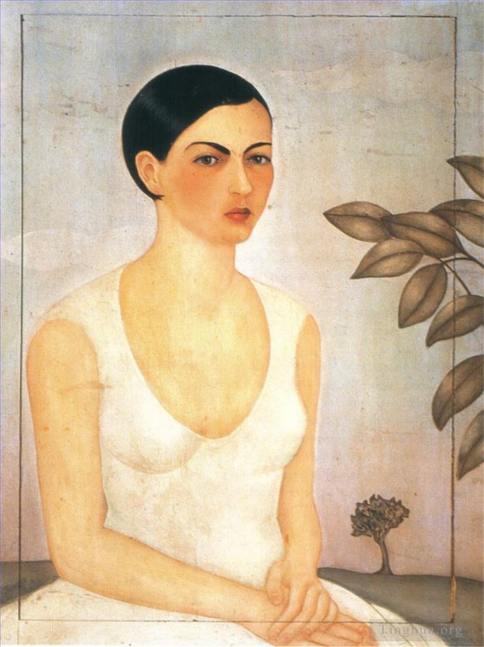 Frida Kahlo's Contemporary Oil Painting - Portrait of Cristina My Sister