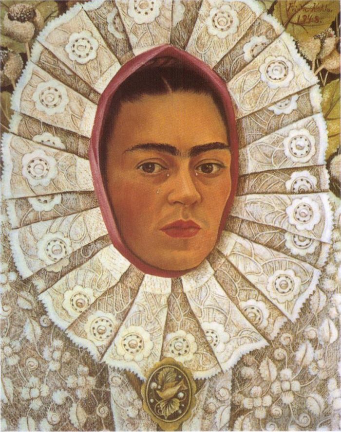 Frida Kahlo's Contemporary Oil Painting - Self Portrait 2