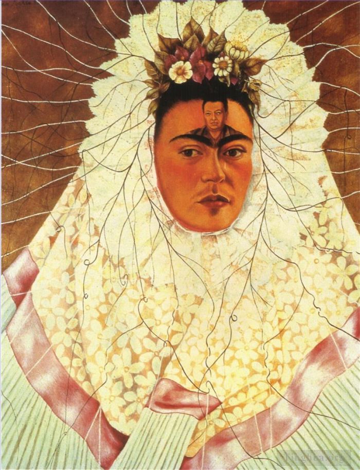 Frida Kahlo's Contemporary Oil Painting - Self Portrait as a Tehuana