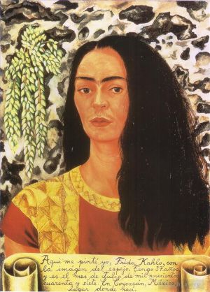 Contemporary Artwork by Frida Kahlo - Self Portrait with Loose Hair