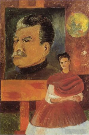 Contemporary Artwork by Frida Kahlo - Self Portrait with Stalin