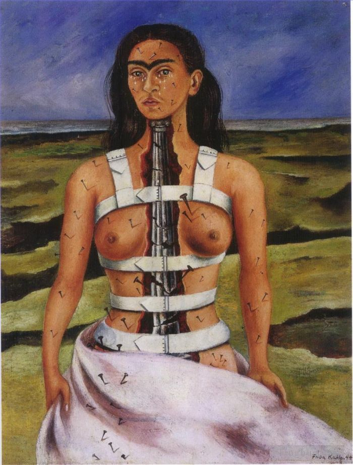 Frida Kahlo's Contemporary Oil Painting - The Broken Column
