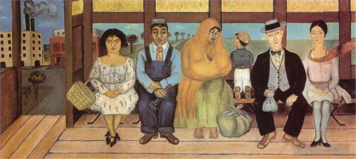 Frida Kahlo's Contemporary Oil Painting - The Bus