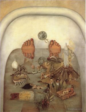 Contemporary Artwork by Frida Kahlo - What the Water Gave Me