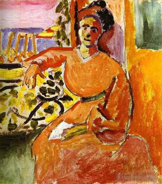 Henri Matisse's Contemporary Oil Painting - A Woman Sitting before the Window 1905