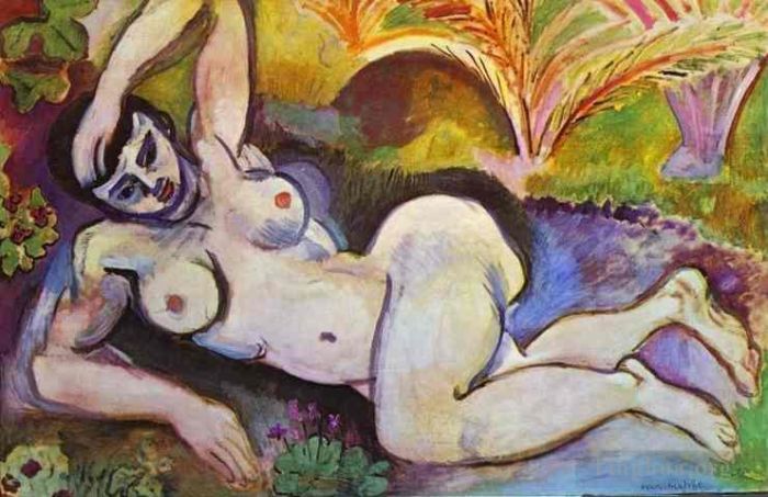 Henri Matisse's Contemporary Oil Painting - Blue Nude Souvenir de Biskra 1907