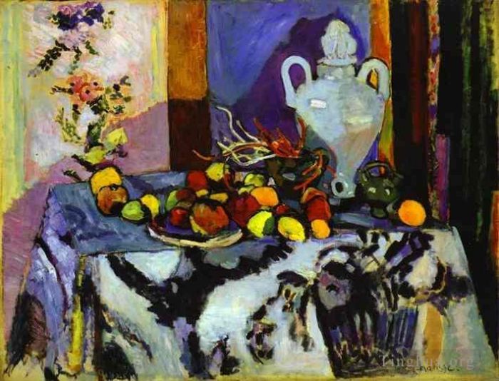Henri Matisse's Contemporary Oil Painting - Blue Still Life 1907