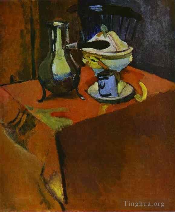Henri Matisse's Contemporary Oil Painting - Crockery on a Table