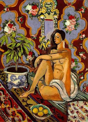 Contemporary Artwork by Henri Matisse - Decorative Figure on an Ornamental Ground Late 1925