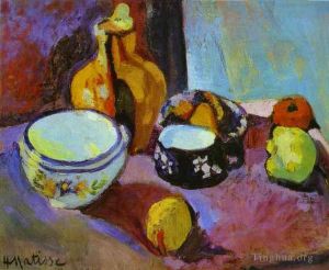 Contemporary Artwork by Henri Matisse - Dishes and Fruit