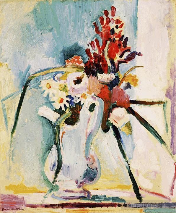 Henri Matisse's Contemporary Oil Painting - Flowers in a Pitcher