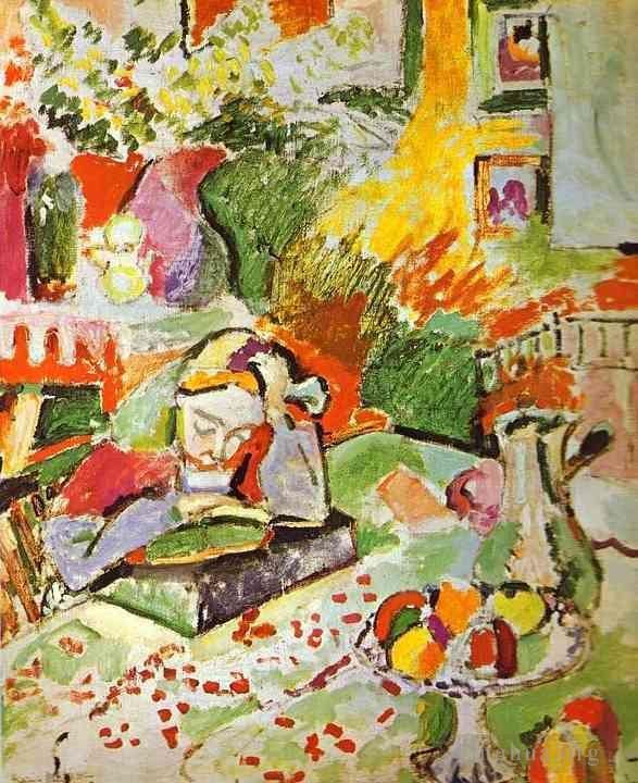 Henri Matisse's Contemporary Oil Painting - Interior with a Girl 1905