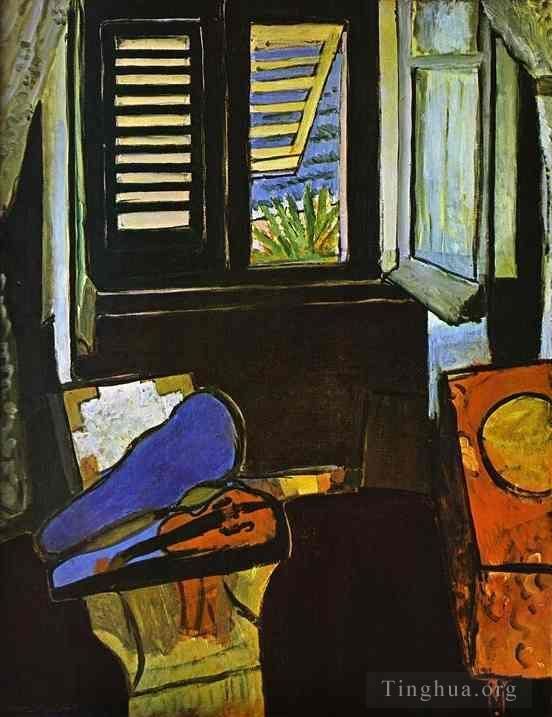 Henri Matisse's Contemporary Oil Painting - Interior with a Violin