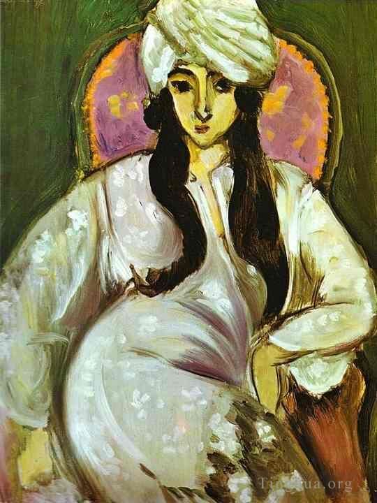 Henri Matisse's Contemporary Oil Painting - Laurette in a White Turban 1916