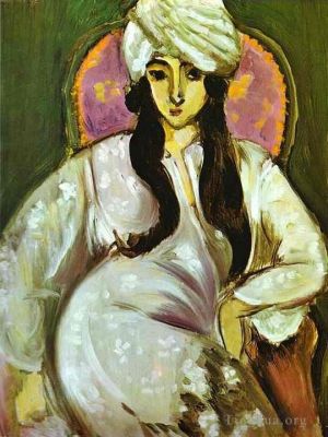 Contemporary Artwork by Henri Matisse - Laurette in a White Turban 1916
