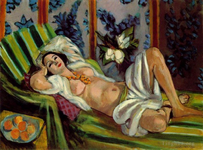 Henri Matisse's Contemporary Oil Painting - Odalisque with Magnolias 1923