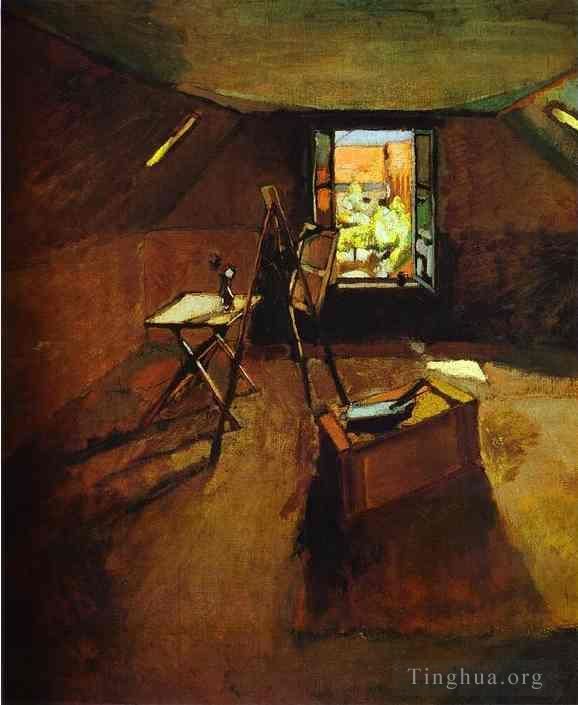 Henri Matisse's Contemporary Oil Painting - Studio under the Eaves 1903
