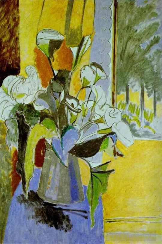Henri Matisse's Contemporary Various Paintings - Bouquet of Flowers on the Veranda 191213