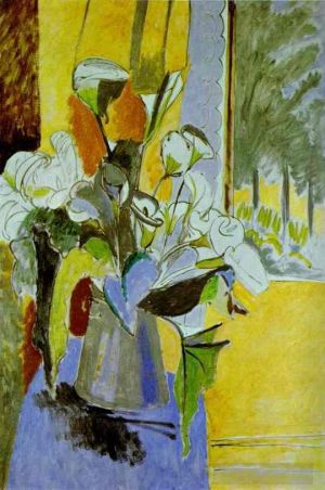 Contemporary Paintings - Bouquet of Flowers on the Veranda 191213