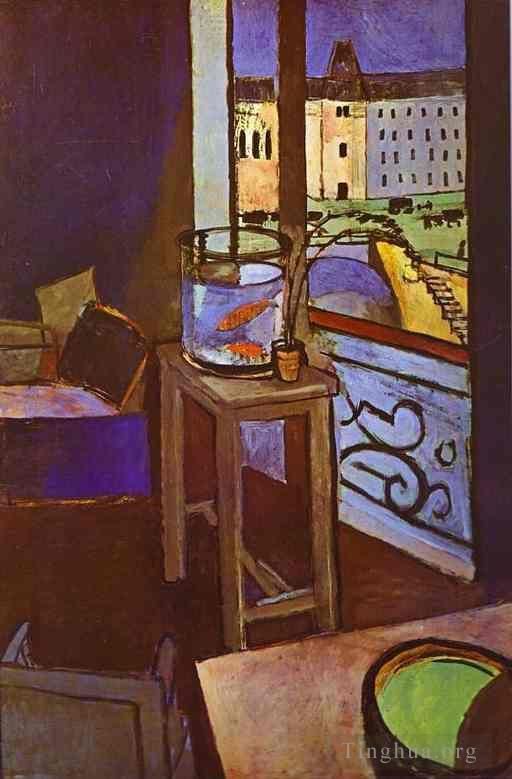 Henri Matisse's Contemporary Various Paintings - Interior with a Bowl with Red Fish