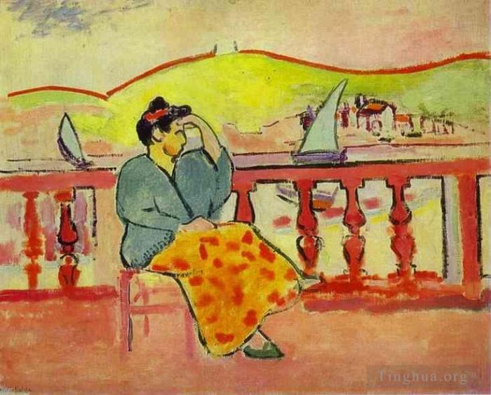 Henri Matisse's Contemporary Various Paintings - Lady on the Terrace