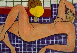 Contemporary Paintings - Large Reclining Nude The Pink Nude