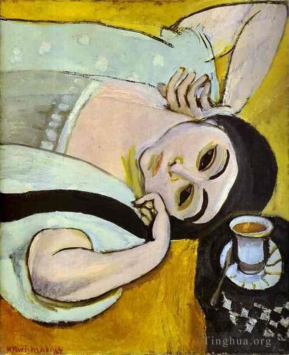 Henri Matisse's Contemporary Various Paintings - Laurette s Head with a Coffee Cup