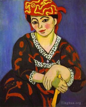 Contemporary Paintings - Madame Matisse madras rouge