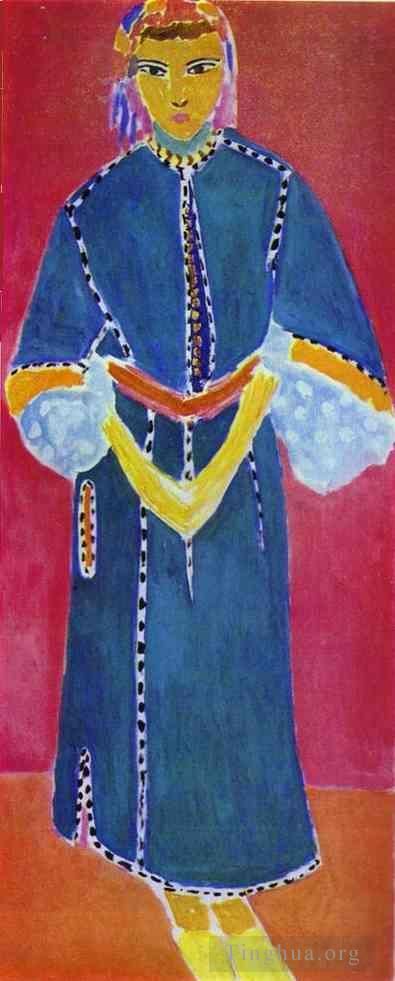 Henri Matisse's Contemporary Various Paintings - Moroccan Woman Zorah Standing Central panel of a triptych