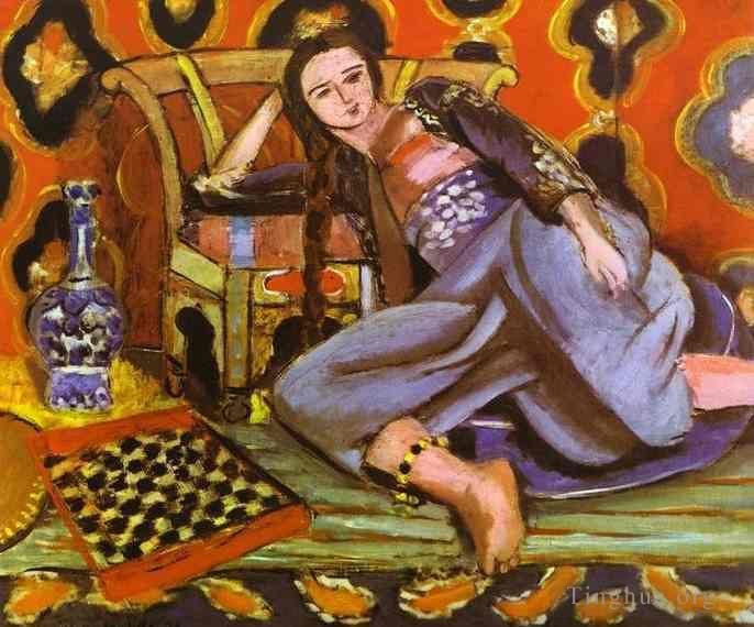 Henri Matisse's Contemporary Various Paintings - Odalisque on a Turkish Sofa 1928