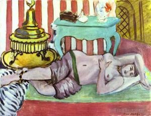 Contemporary Paintings - Odalisque with Green Scarf