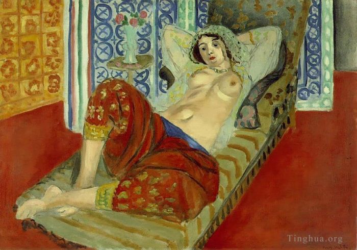 Henri Matisse's Contemporary Various Paintings - Odalisque with Red Culottes 1921