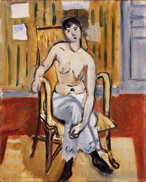 Contemporary Artwork by Henri Matisse - Seated Figure Tan Room 1918