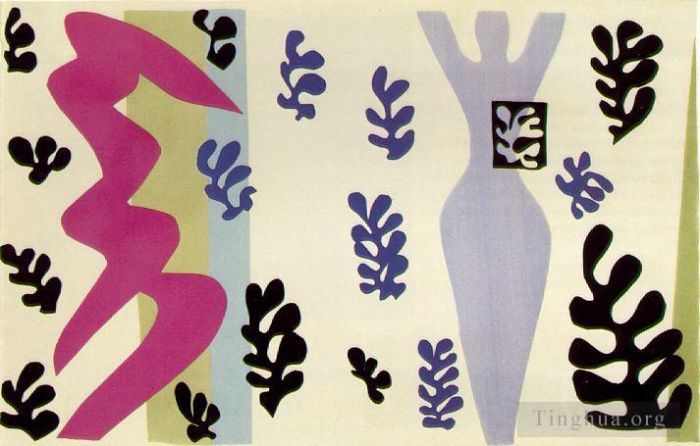 Henri Matisse's Contemporary Various Paintings - The Knife ThrowerLe lanceur de couteaux Plate XV from Jazz