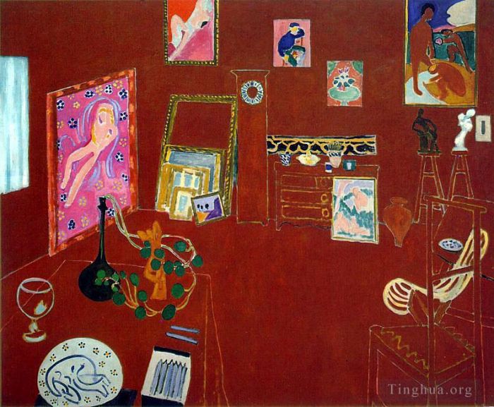 Henri Matisse's Contemporary Various Paintings - The Red Studio