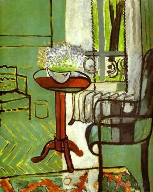 Contemporary Artwork by Henri Matisse - The Window Interior with Forget Me Nots 1916