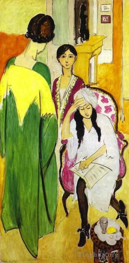 Henri Matisse's Contemporary Various Paintings - Three Sisters  Triptych Left part